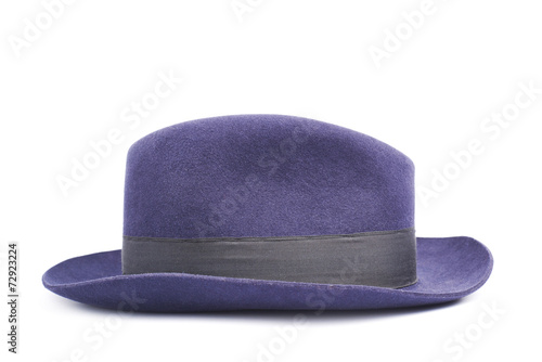 Dark blue hat isolated