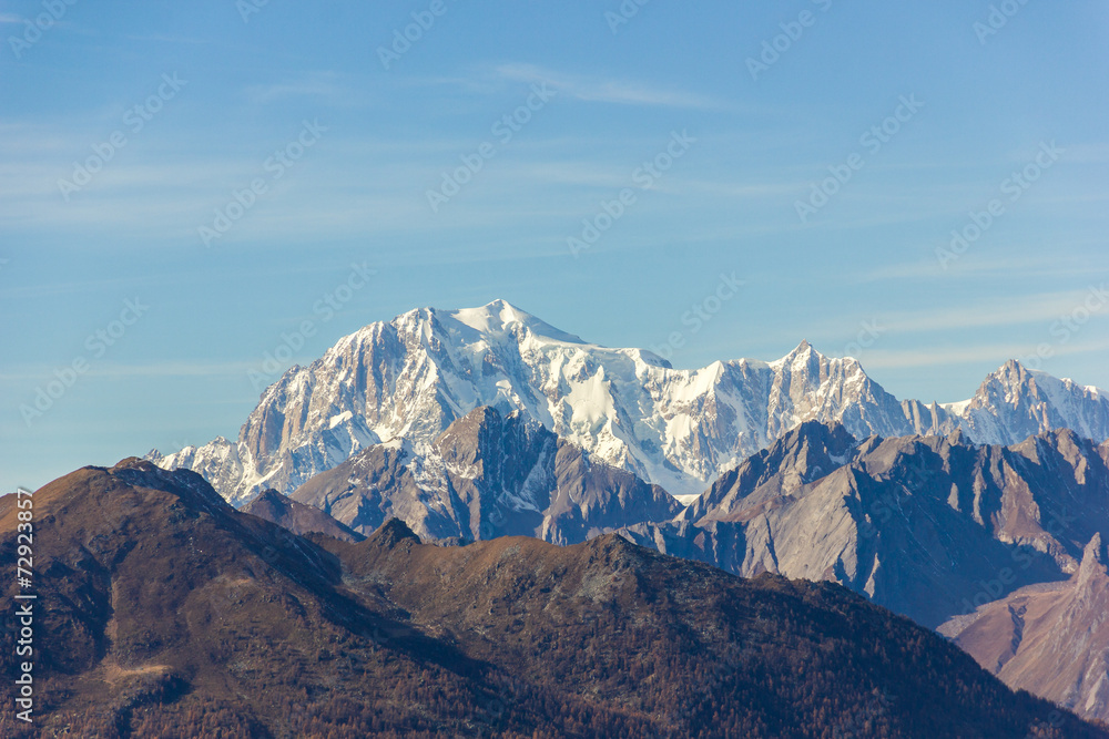 Catena del Monte Bianco in Valle d'Aosta