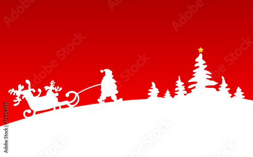 Weihnachtsmann zieht Elche