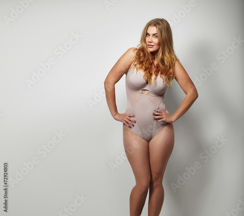 Chubby young woman in body stocking © Jacob Lund