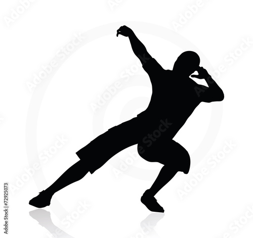 illustration of senior climber man silhouette