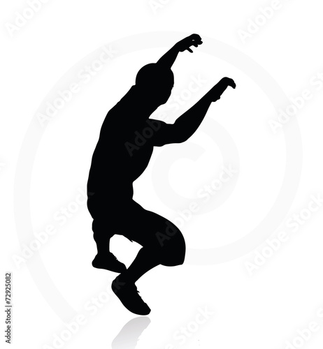 illustration of senior climber man silhouette