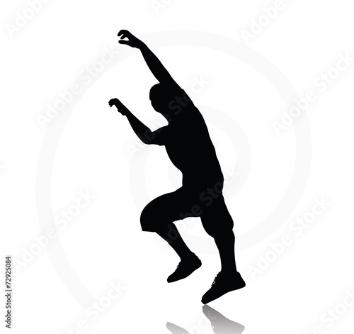 illustration of senior climber man silhouette