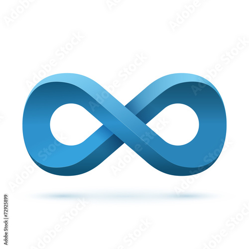 Blue infinity symbol