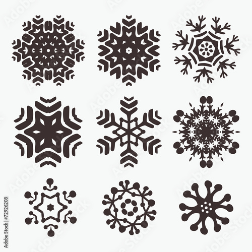 Obraz na płótnie Snowflake set w salonie
