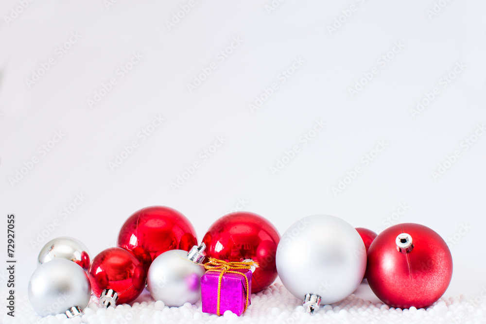 Christmas balls and gift Christmas balls and gift