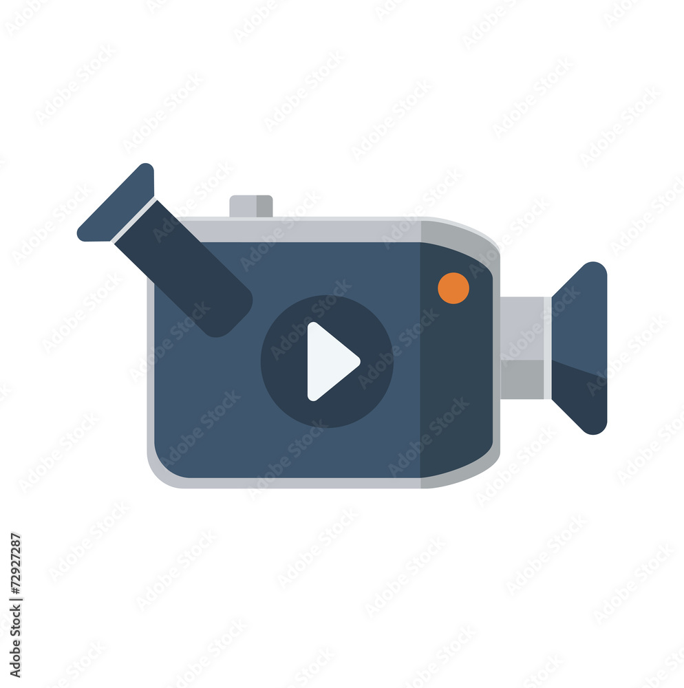 Video camera flat icon, vector icon Video camera flat icon, vector icon