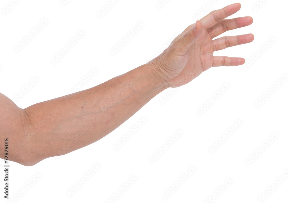 Man hand isolated on white background Man hand isolated on white background