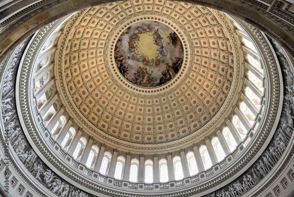 Dome inside of US Capitol, Washington DC