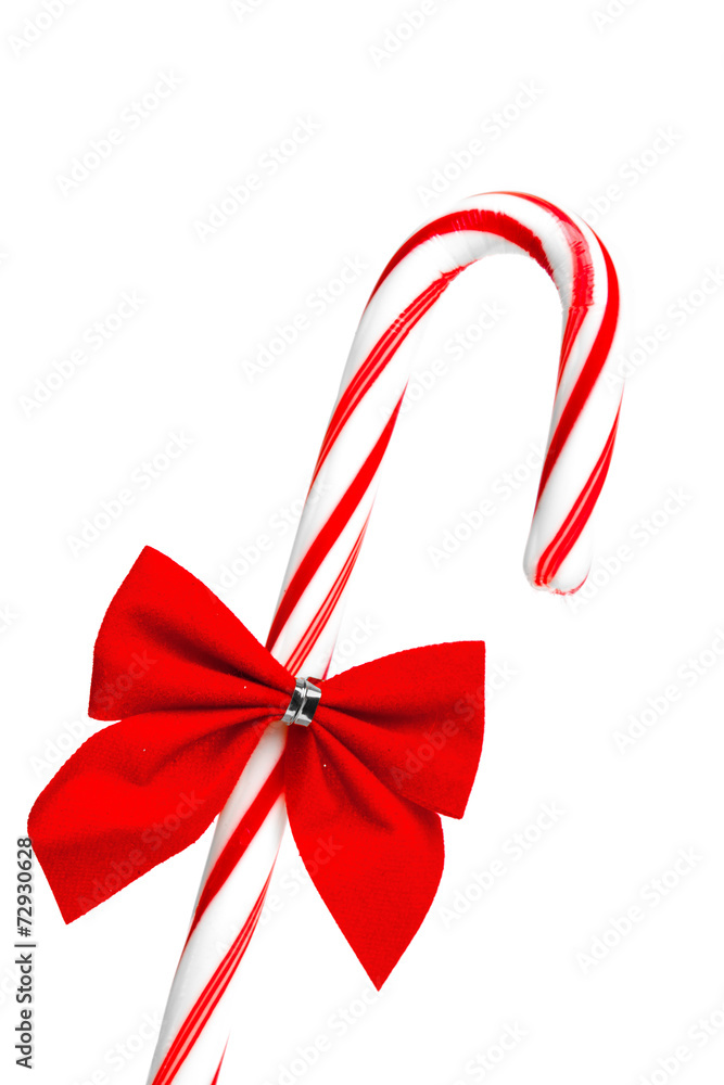 Christmas Candy Cane with Red Bow Christmas Candy Cane with Red Bow