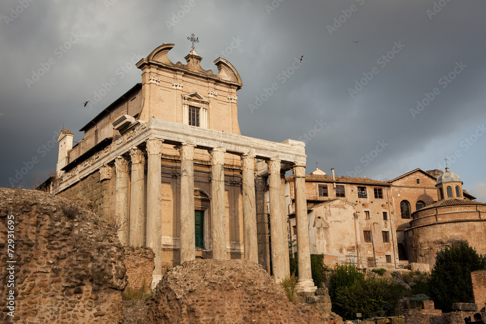 Naklejka premium Temple of Antoninus and Faustina