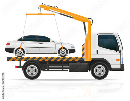 tow truck for transportation faults and emergency cars vector il