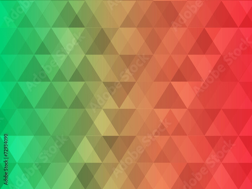 polygon geometric abstract background of red and green