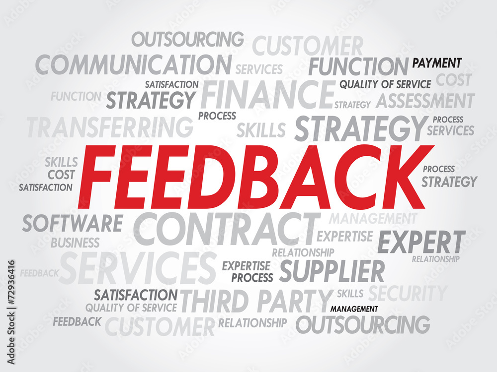 Obraz premium Feedback Word Cloud vector concept background