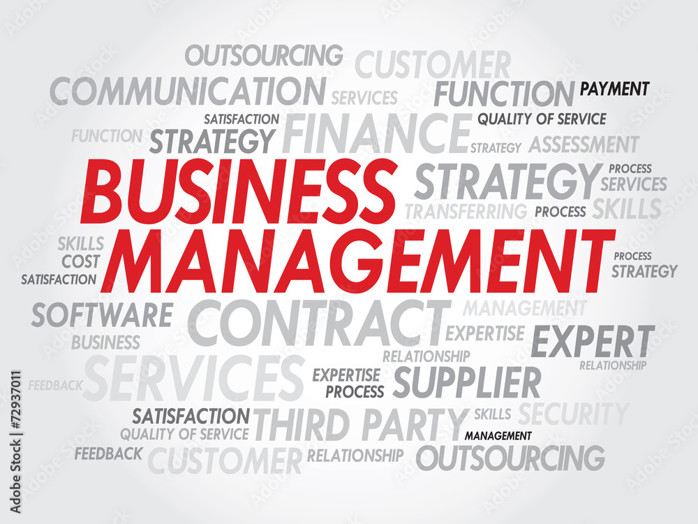 Business Management concept background, abstract word cloud
