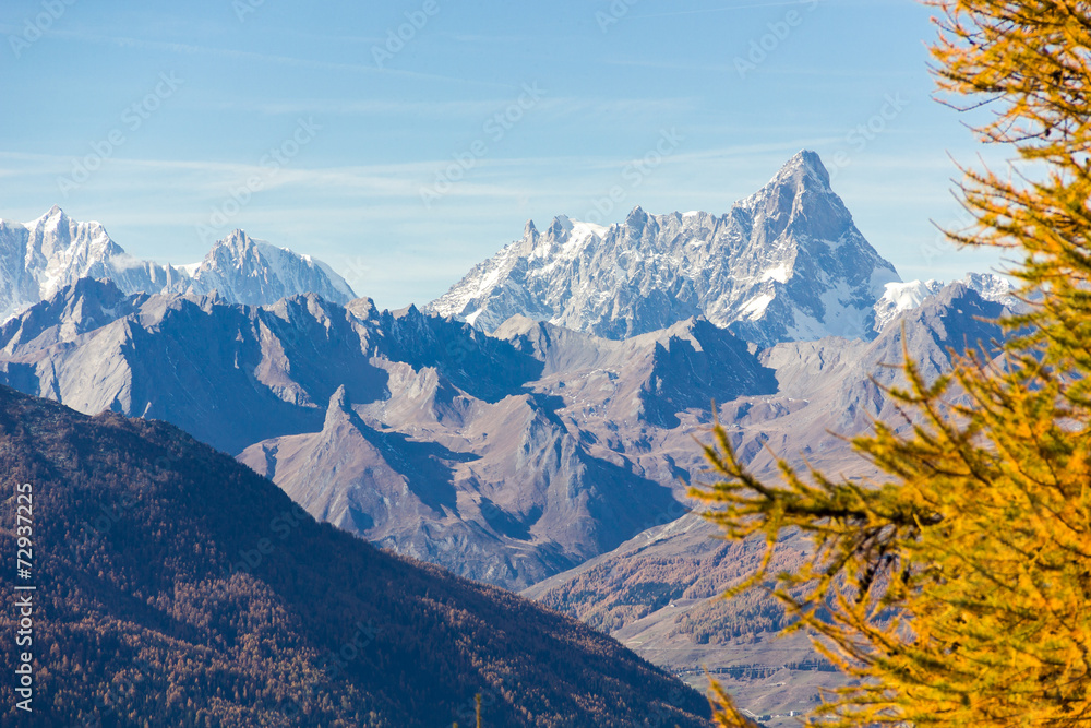 Catena del Monte Bianco in Valle d'Aosta