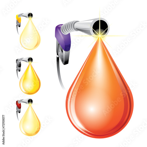 Oil drop concept - vector illustration