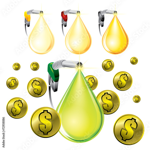 Oil drop concept - vector illustration