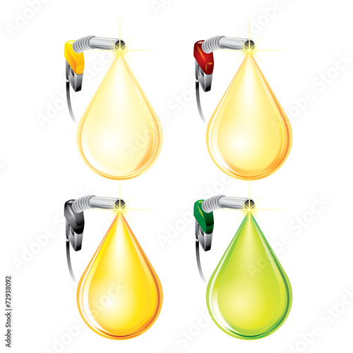 Oil drop concept - vector illustration