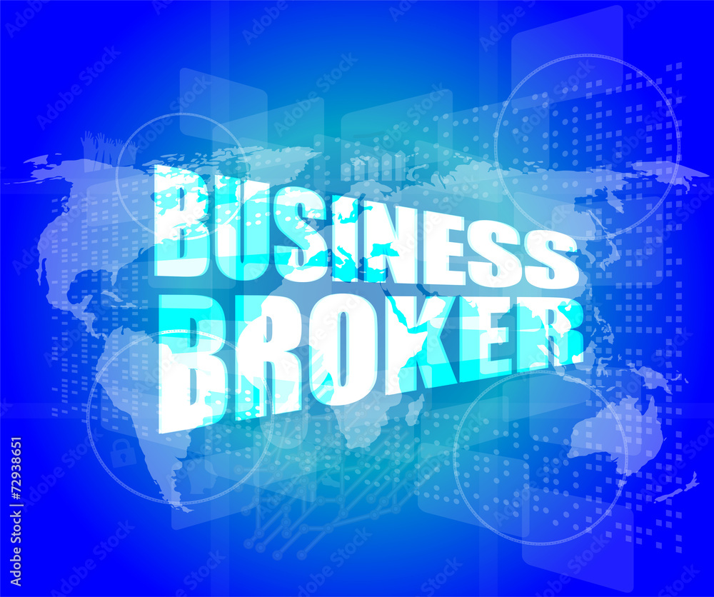 business broker words on digital touch screen business broker words on digital touch screen