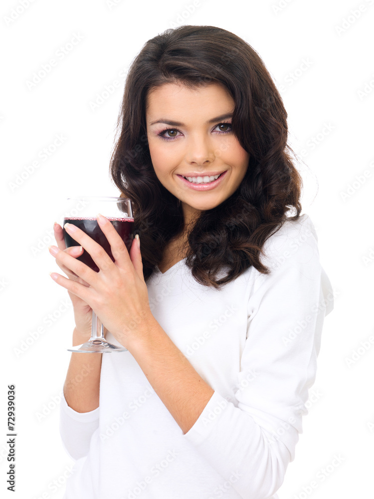 Charming Young Woman Holding a Glass of Wine Charming Young Woman Holding a Glass of Wine