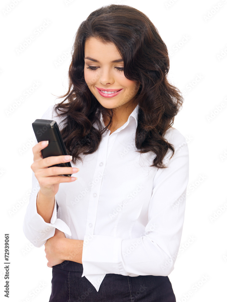 Young Corporate Woman Using Mobile Phone