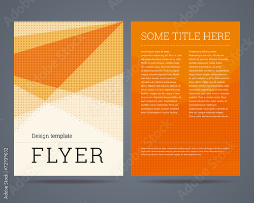 Flyer / brochure design template a4 format with geometric abstra