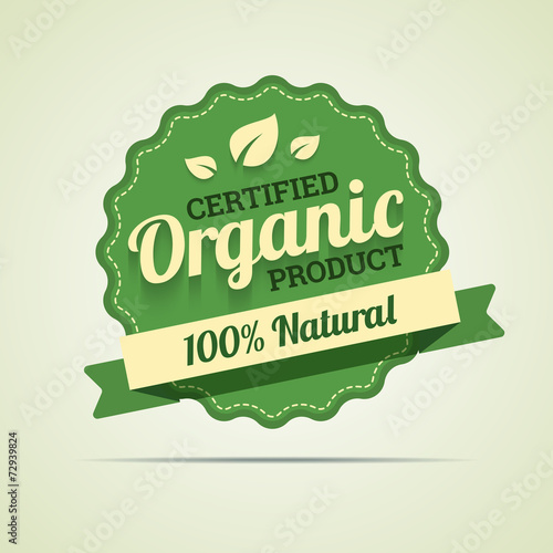 Organic product badge. Vector illustration in EPS10.