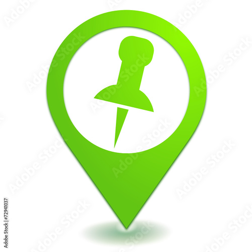 punaise sur symbole localisation vert
