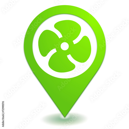 ventilation sur symbole localisation vert