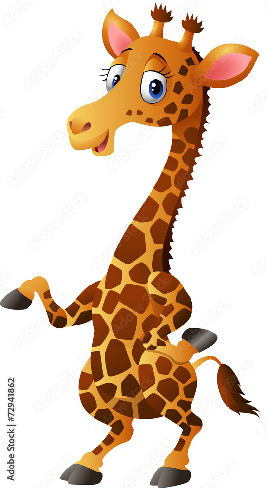 Obraz premium Illustration of a cute giraffe