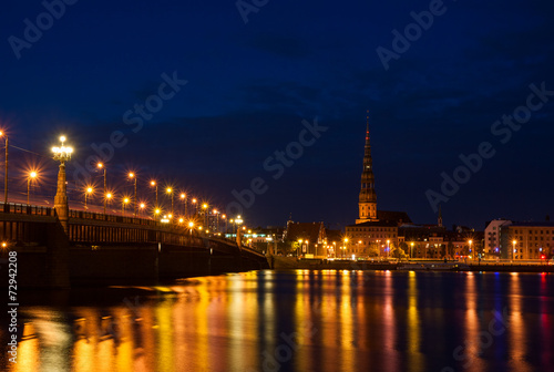 Riga at night