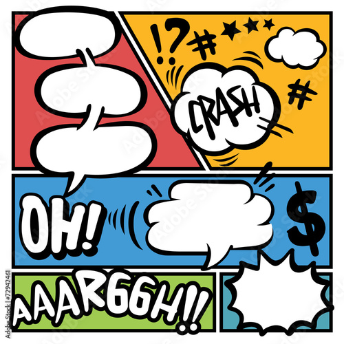 Vector comic speech bubbles illustration