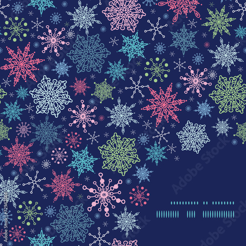 Vector snowflakes on night sky Christmas snowflake silhouette