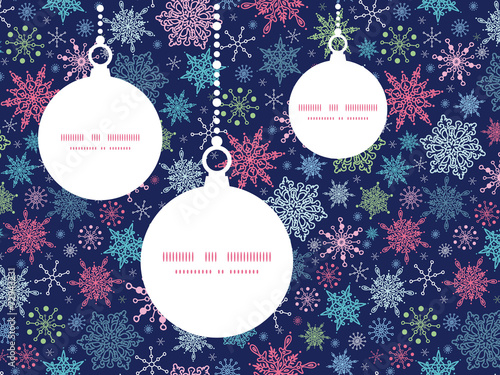 Vector snowflakes on night sky Christmas snowflake silhouette