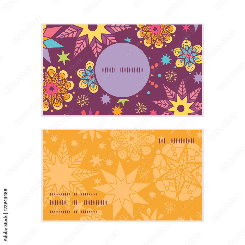 Vector colorful stars vertical round frame pattern business