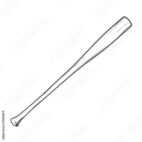 Baseball Bat isolated on a white background. Sports equipment. © Sky Masterson