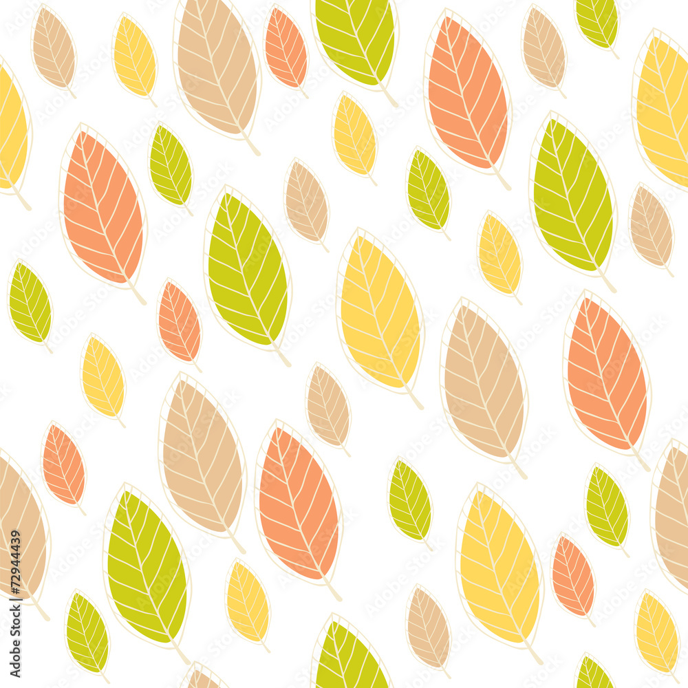 Obraz premium Seamless pattern with leaf, autumn leaf background