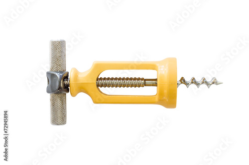 Foto cork opener on white background with clipping path
