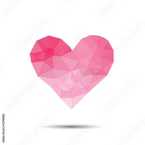 Pink heart abstract isolated on a white backgrounds