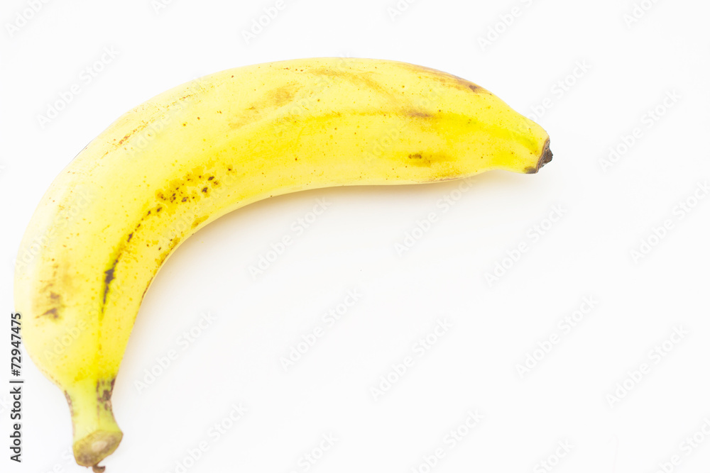Banana in isolate on white.