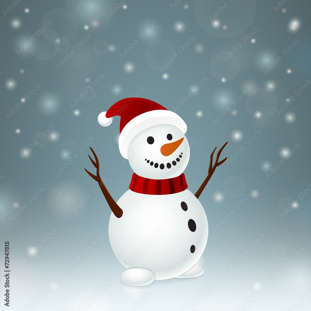 Smiley funny snowman