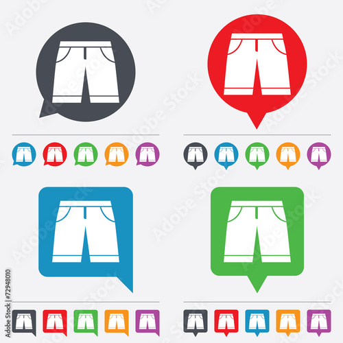 Men's Bermuda shorts sign icon. Clothing symbol.