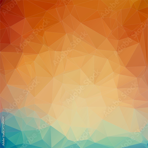 teal orange triangle Background