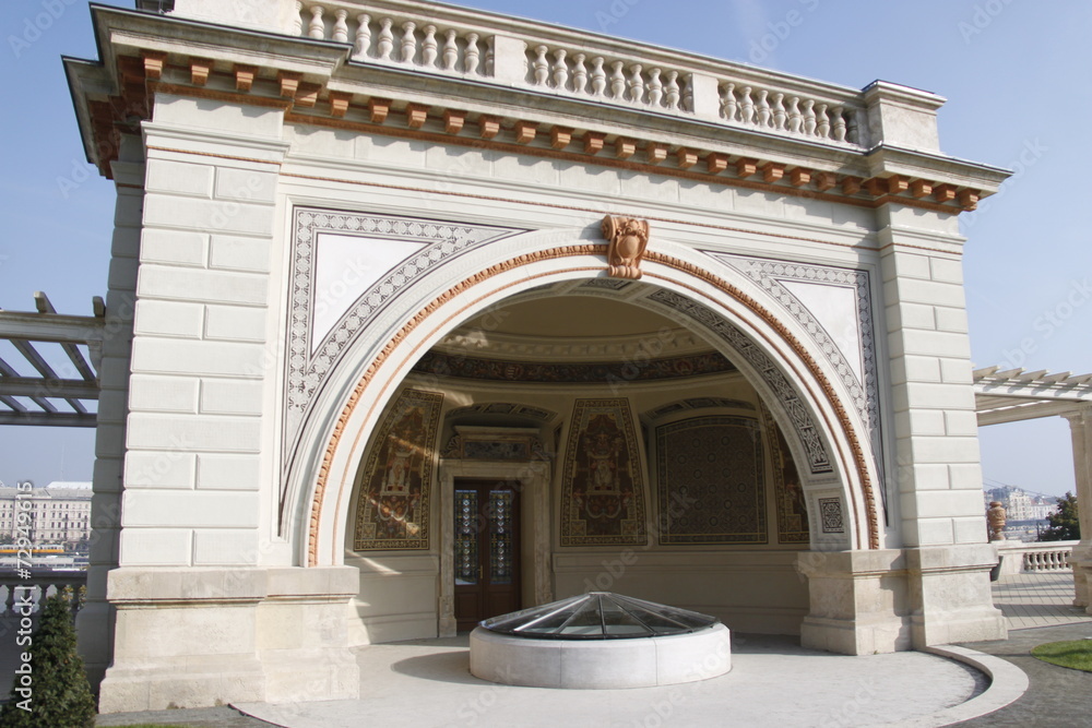 Fototapeta premium Jardin du Palais de Budavár à Budapest, Hongrie
