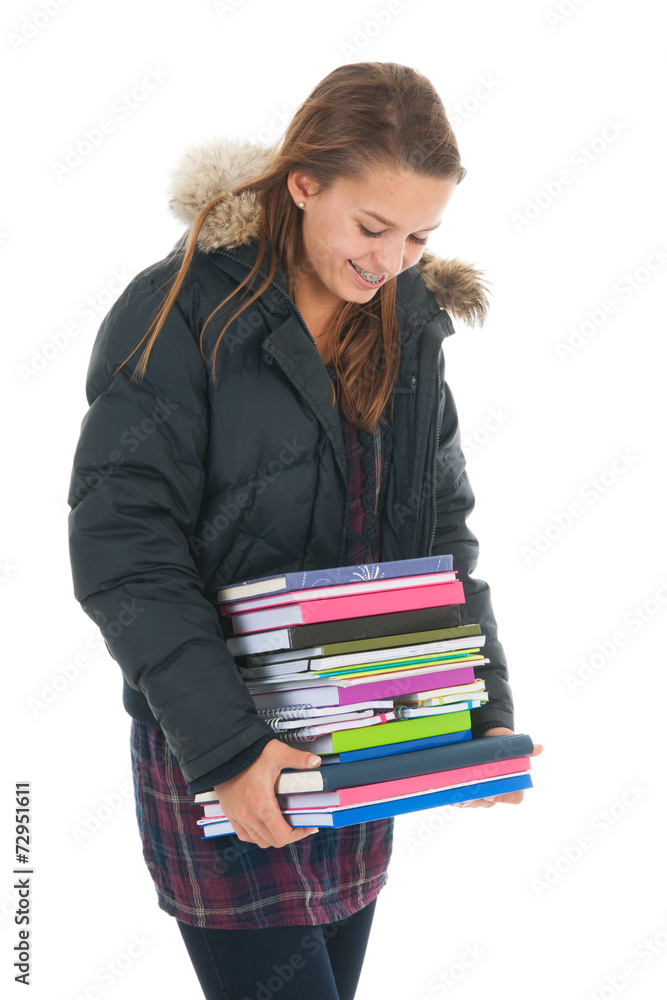 School girl with books School girl with books