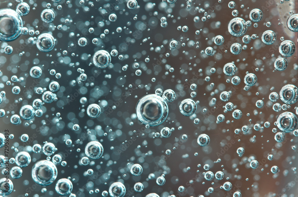 Air bubbles in  water. Macro