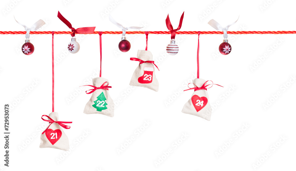 5/5 - part of Advent calendar isolated on white background