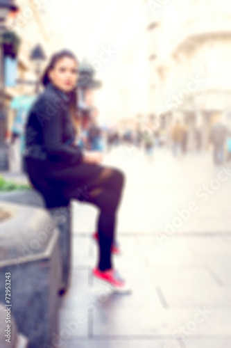 Blurred image of people