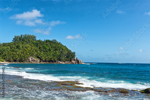 Tranquil beach at Police Bay, Mahe, Seychelles